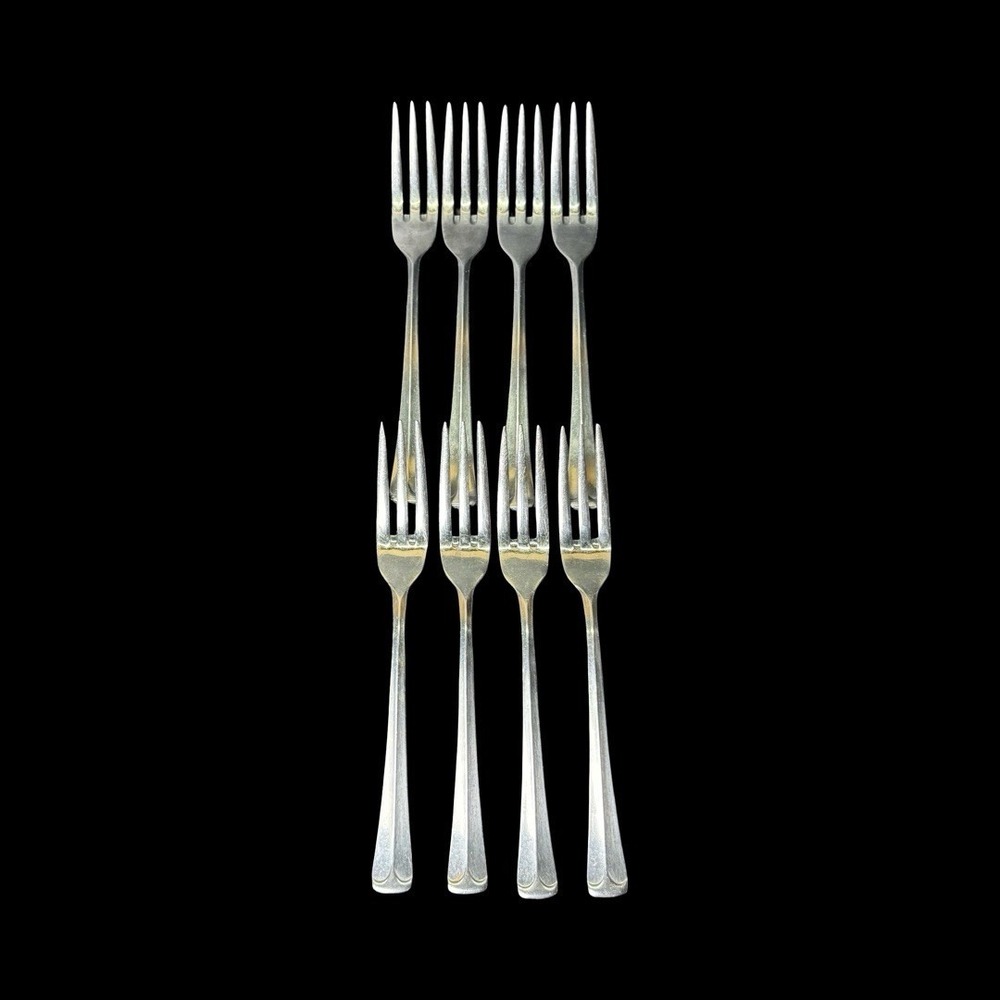 EKCO ETERNA Colonial Richmond 3 Prong Stainless Steel Dinner Forks Lot Of 8